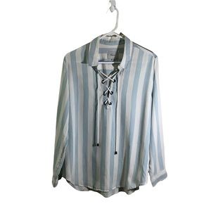 Rails Uli Block Stripe Tunic Top Corset Lacing